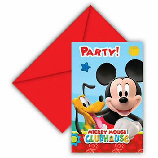 Picture of MICKEY MOUSE INVITATIONS 6PK